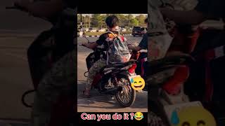 Can you do it ?? 😂😂 #motorcycle #موتوسيكلات #scooter #bike #bikelover #biker