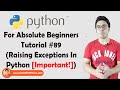 Raise In Python + Examples | Python Tutorials For Absolute Beginners In Hindi #89