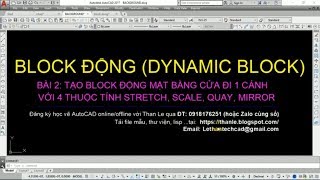 TÌM HIỂU SÂU HƠN VỀ BLOCK ĐỘNG- HƯỚNG DẪN TẠO BLOCK ĐỘNG CỬA ĐI CÓ NHIỀU THUỘC TÍNH