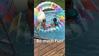 Giant Inflatable pool wheel, Amazon summer finds! #poolinflatables #summerfun