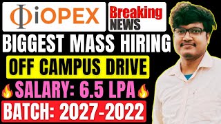 Finally IOPEX Biggest Hiring Announced! Mega OFF Campus Drive For 2027, 2026, 2025, 2024, 2023 Batch