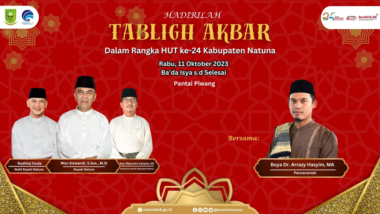 [LIVE] TABLIGH AKBAR DALAM RANGKA MEMPERINGATI HARI JADI KABUPATEN ...