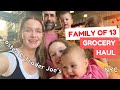 FAMILY OF 13 - GROCERY HAUL 🍅🥑 NYC 🗽 COSTCO & TRADER JOE'S