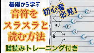 スラスラと音符を読む方法　初心者必見　基礎から学ぶ　独学ピアノ