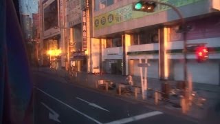 ジェィアール四国バス　ドリーム高知号　JR新宿駅東口　到着前 8分 エアロキング2F 車窓 2013.12