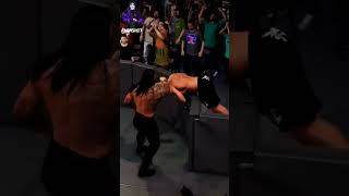 Roman Reigns Brutal Kick To Brock Lesnar on the Barricade In WWE 2k22 #shorts #wwe #romanreigns