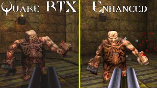 Quake Enhanced vs Quake RTX Mod Graphics Comparison