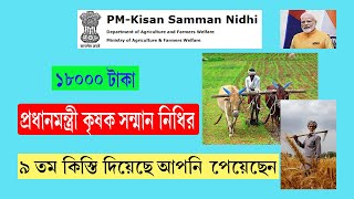 PM Kisan  9th Installment Payment | প্রধানমন্ত্রী কৃষক সম্মান নিধি যোজনা