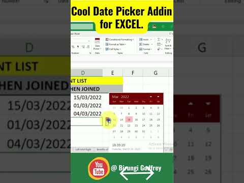 How to add Date Picker in Excel