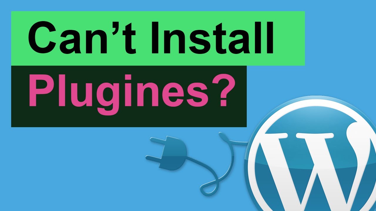 How To Fix 'Add New Plugin Menu Not Showing' In WordPress - YouTube