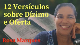 12 VERSÍCULOS SOBRE DÍZIMO E OFERTA | Por: Rosa Marques