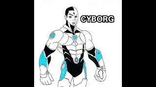 HOW TO DRAW CYBORG FROM TEEN TITANS