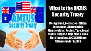 What is the ANZUS Security Treaty | ANZUS Pact | Pacific Security Treaty || 5min Knowledge