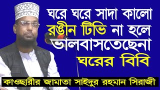 ঘরে ঘরে সাদা কালো রঙীন টিভি না হলে ভালবাসতেছে না ঘরের বিবি | মাওঃ সাইদুর রহমান সিরাজী  Saidur Rahman