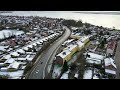 christmas day snow in denmark faaborg 4k