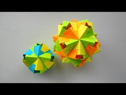 Октаэдр Многогранник из бумаги Kusudama by Mitsunobu Sonobe Октаэдр Многогранник из бумаги Kusudama by Mitsunobu Sonobe