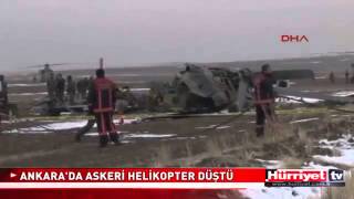 Ankara Gölbaşı'nda askeri helikopter düştü - 4 Şehit