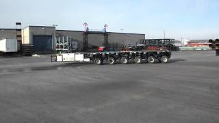 Left Turn -- Steering Combinations of Goldhofer PST/SL-E(45), Heavy Haul Trucking Ontario