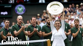 Simona Halep stuns Serena Williams to win first Wimbledon title