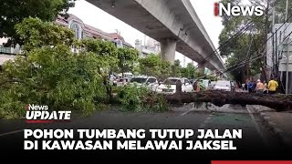 Imbas Hujan Disertai Angin Kencang, Pohon Tumbang Tutup Jalan Melawai Jaksel - iNews Update