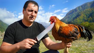 TRADITIONAL AZERBAIJANI DISH CHIGIRTMA | SHAKSHUKA WITH DELICIOUS CHICKEN BY WILDERNESS COOKING🍗