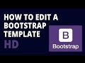 Bootstrap 4 How to edit a bootstrap template HD 👍