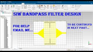 Substrate Integrated waveguide SIW SIW Bandpass lowpass highpass bandstop Filter design in cst