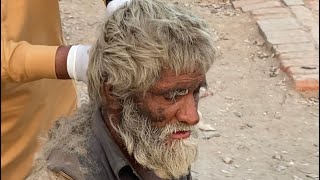 Homeless Man Very Dirty Hair Transformation | Unbelievable Hair Makeover | 9-Year insane Homeless