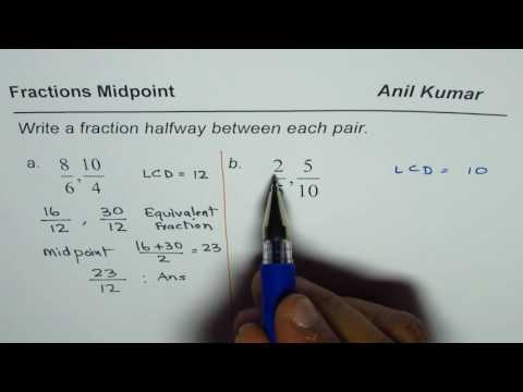 How do you find halfway between two numbers?