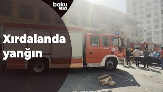 Xırdalanda təzə bazarda yanğın baş verib - Baku TV