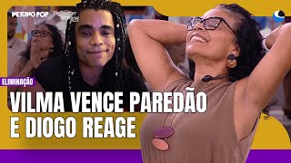 Diogo Almeida reage a vitória de Vilma Nascimento no 7º paredão do BBB 25