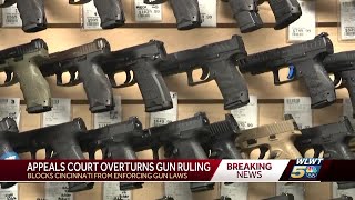 Appeals court overturns injunction, blocking Cincinnati's effort for gun restrictions