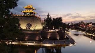 4K|古城西安|城墙东北角|| Ancient city Xi 'an | Northeast corner of city wall|明代中国现存规模最大、保存最完整的古代城垣（东北隅）你打卡吗？