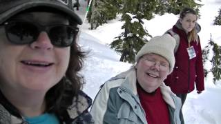 Snowshoeing on Mount Washington Ski Resort, Vancouver island