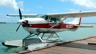 Flight In Cessna 206 Seaplane in Hawaii Takeoff/Landing Cockpit Video - GoPro