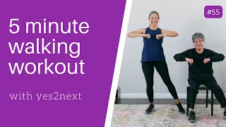 5 minute Indoor Walking Workout | Seniors, Beginners