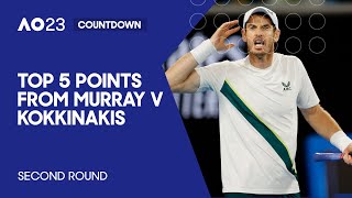 Top 5 Epic Points from Andy Murray v Thanasi Kokkinakis Second Round | Australian Open 2023