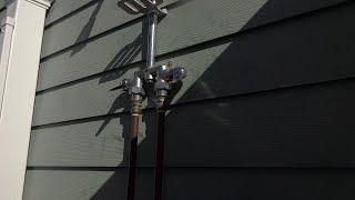 OUTSIDE SHOWER INSTALLED WITH NO WAY TO WINTERIZE IT