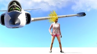 CAN YOU CUT HAIR WITH A PLANE? (GTA 5 Funny Moments)