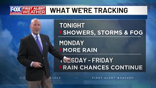 Drier Sunday, active pattern returns Memorial Day