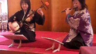 Japanese flute and shamisen