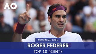 Roger Federer's Top 10 Career Points | Australian Open