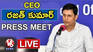 EC CEO Rajat Kumar LIVE | EC Press Meet Over Elections Percentage | V6 News