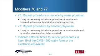 Modifiers 76/77 - Adopting Appropriate Claim Denials Management System