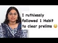 I ruthlessly followed 1 Habit to clear prelims😳| Vijeta B Hosamani |AIR 100 |FOURTH ATTEMPT | CSE’23