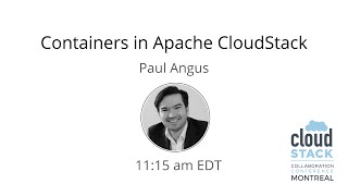 CCCMTL2016 - CloudStack Container Service
