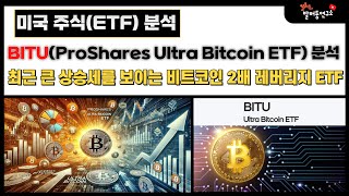 BITU 분석 최근 큰 상승세를 보이는 비트코인 2배 레버리지 ETF ProShares Ultra Bitcoin ETF #비트코인etf