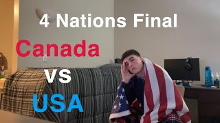 USA Fan Reaction - Canada vs USA 4 Nations Final. McDavid Game Winner. Heartbroken.