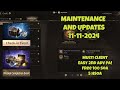 NIGHT CROWS  MAINTENANCE AND UPDATES SOLID PANG F2P 11-11-2024