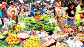 Cambodian Fresh Food Market Tour Daily Fresh Food, Fish, Fresh Vegetables, Fruits And More.